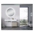 900mm Round 3 Color Lighting LED Mirror with Magnifying Mirror Touch Sensor Switch Defogger Pad Wall Mounted