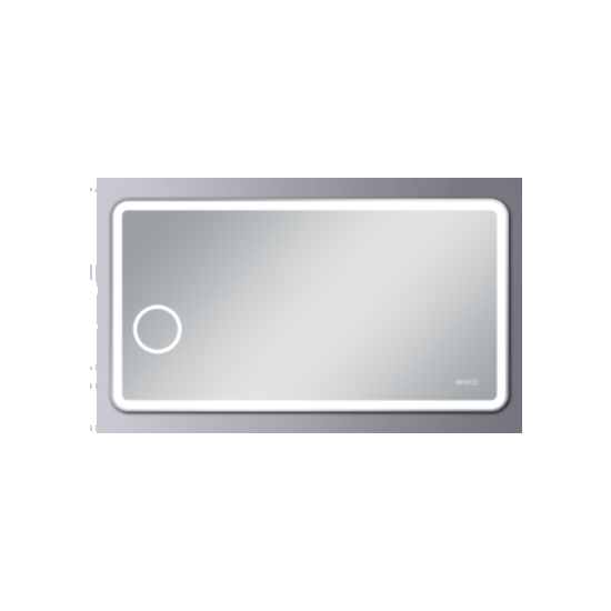 Curved Rim Rectangle 3 Color Lighting Backlit LED Mirror Magnifier Touch Sensor Switch Defogger Pad Wall Mounted