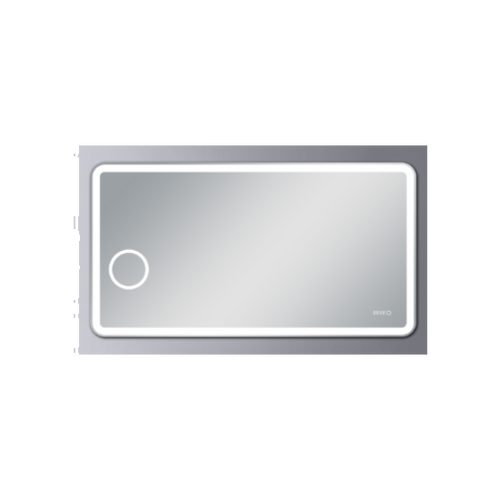 Curved Rim Rectangle 3 Color Lighting Backlit LED Mirror Magnifier Touch Sensor Switch Defogger Pad Wall Mounted