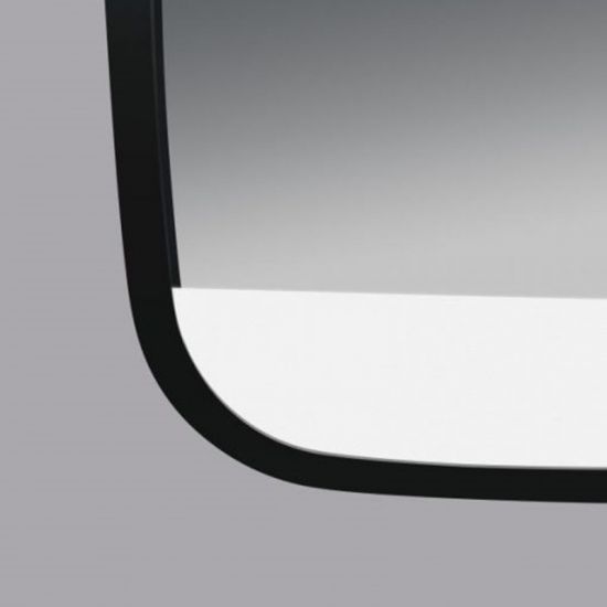 500x700mm Black Aluminum Framed Front Light Rectangle 3 Color Lighting LED Mirror Touch Sensor Switch Wall Mounted Vertical or Horizontal