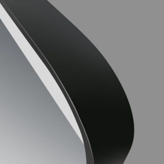 500x700mm Black Aluminum Framed Front Light Rectangle 3 Color Lighting LED Mirror Touch Sensor Switch Wall Mounted Vertical or Horizontal