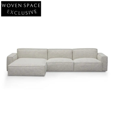 Left Chaise Fabric Sofa - Fog Grey