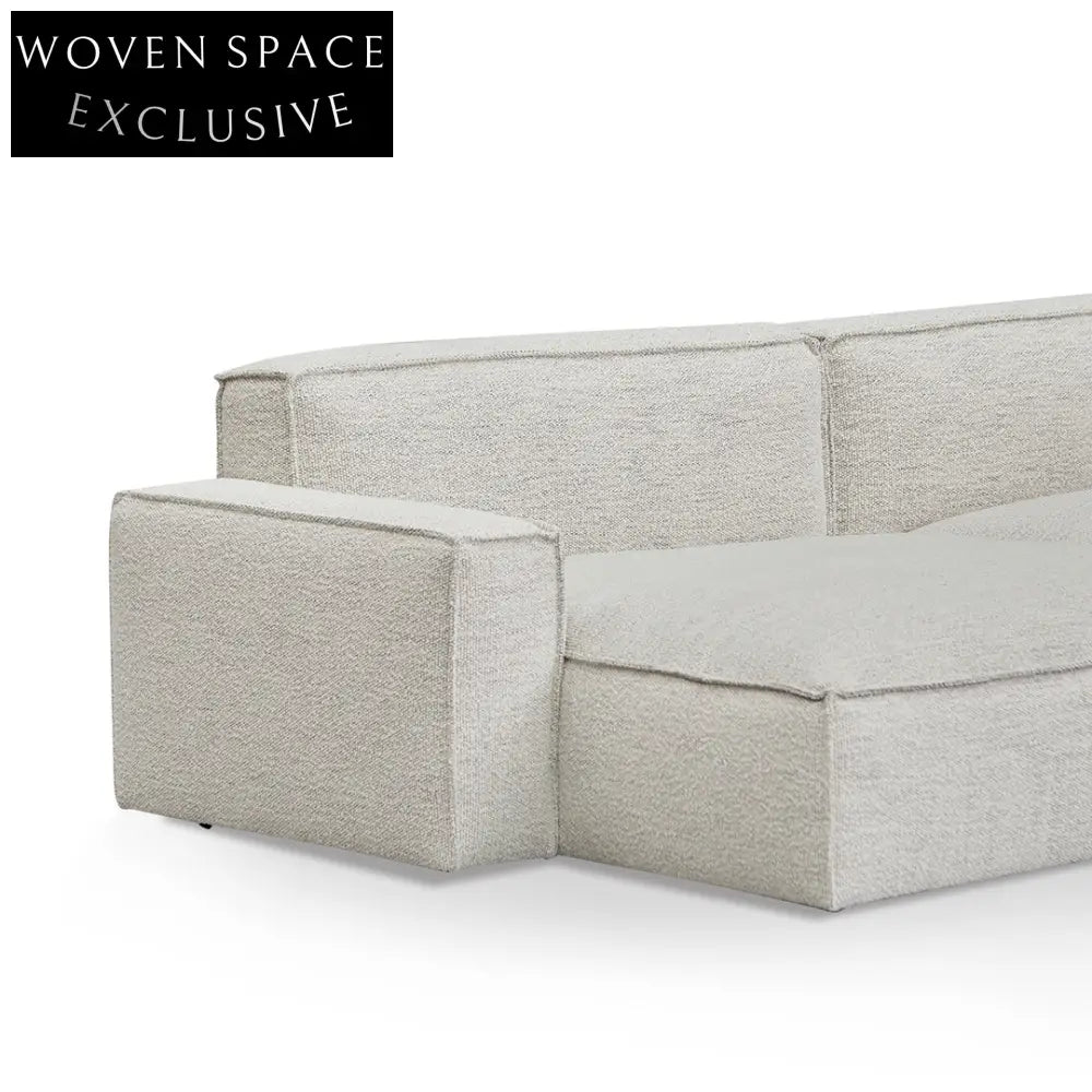 Left Chaise Fabric Sofa - Fog Grey Chaise Sofa