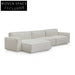 Left Chaise Fabric Sofa - Fog Grey Chaise Sofa