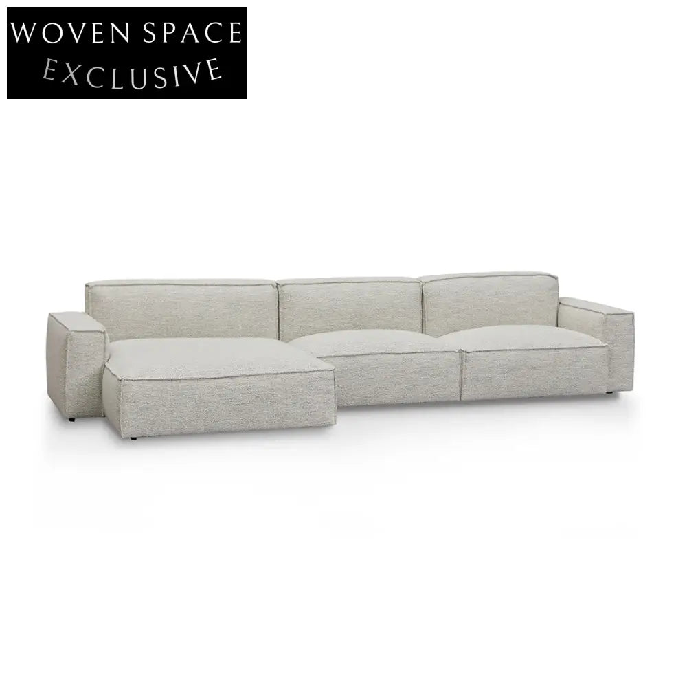 Left Chaise Fabric Sofa - Fog Grey Chaise Sofa