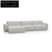 Left Chaise Fabric Sofa - Fog Grey Chaise Sofa