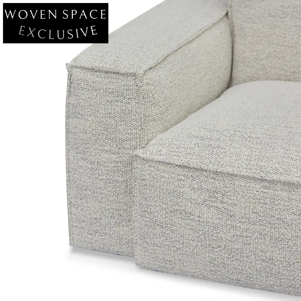 Left Chaise Fabric Sofa - Fog Grey Chaise Sofa