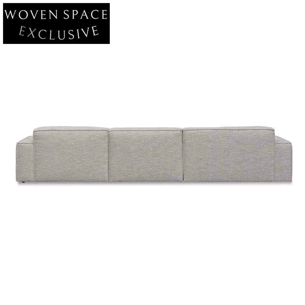 Left Chaise Fabric Sofa - Fog Grey Chaise Sofa