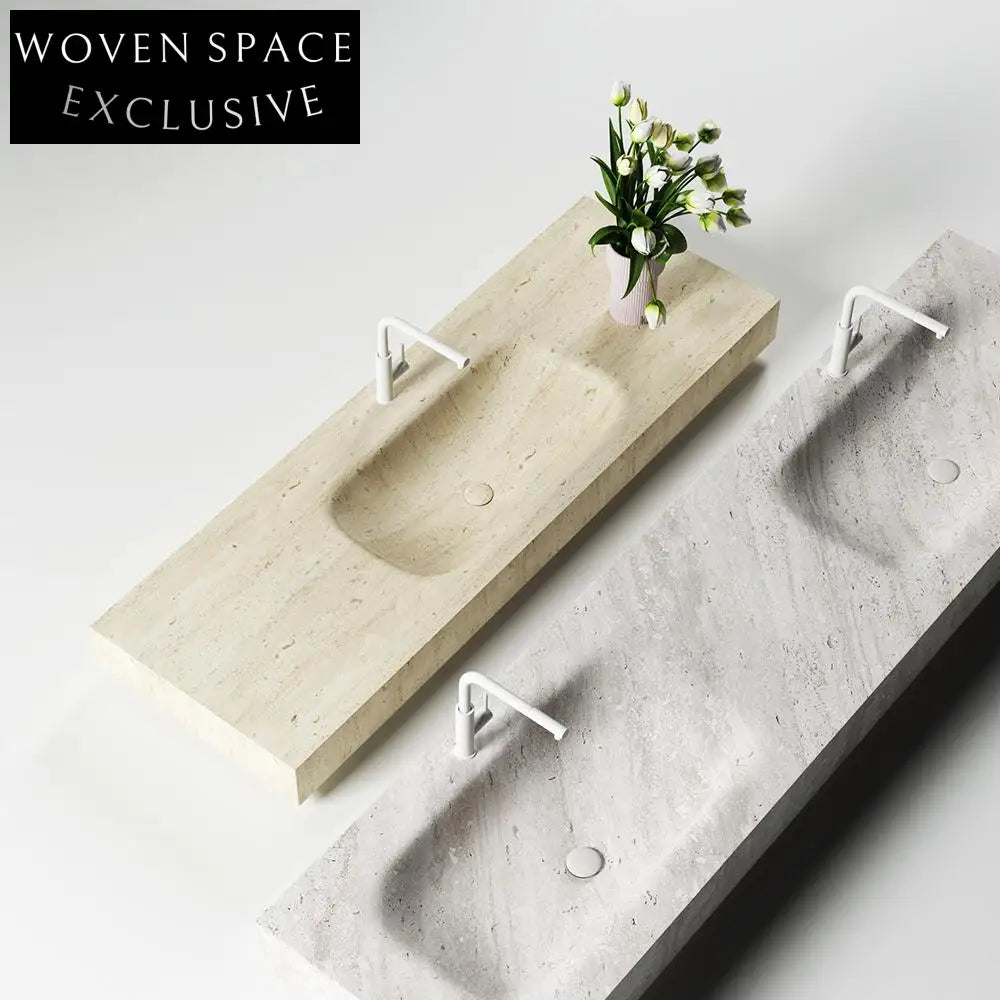 Lennon Beige Roman Travertine Integrated Sink