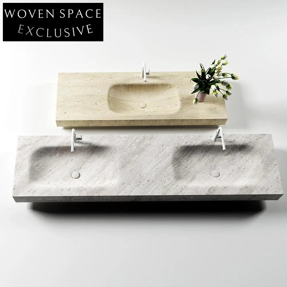 Lennon Beige Roman Travertine Integrated Sink