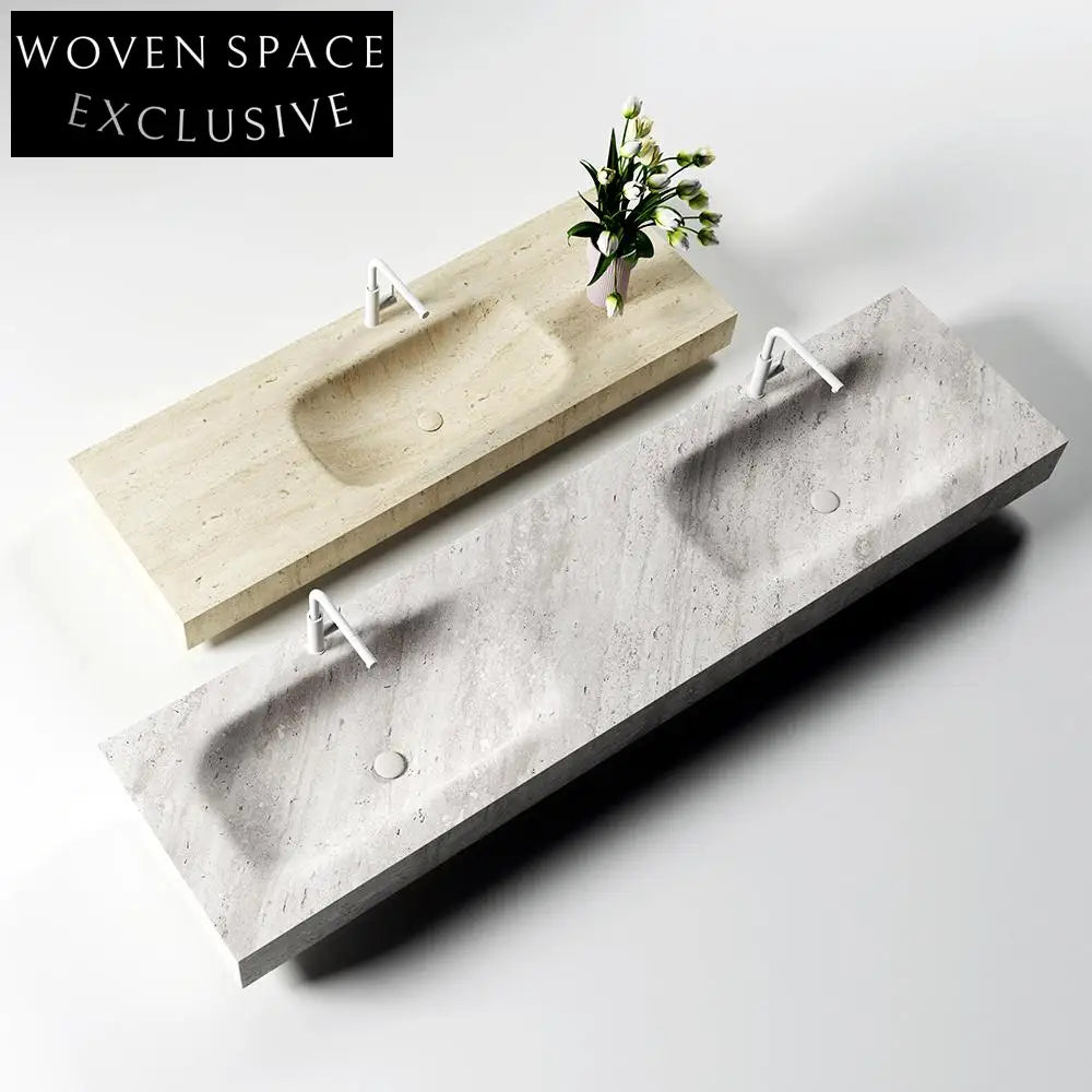 Lennon Beige Roman Travertine Integrated Sink