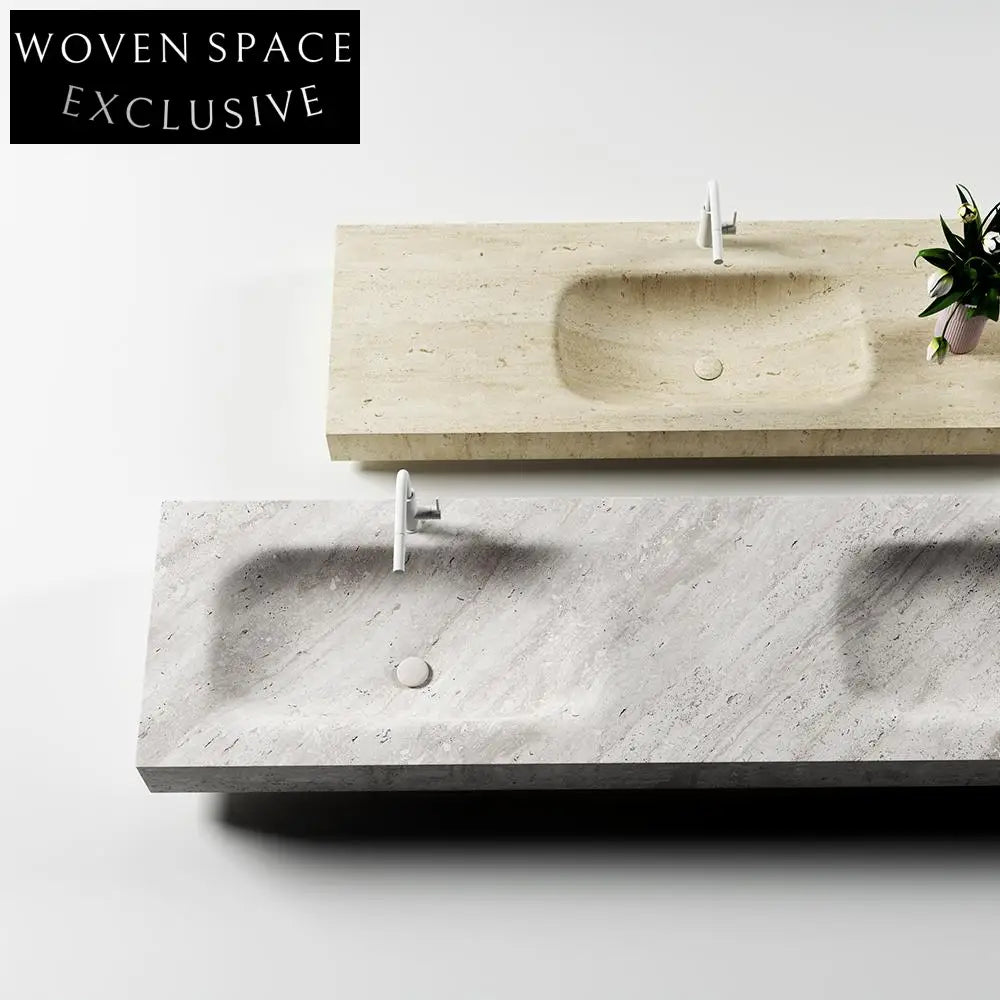 Lennon Beige Roman Travertine Integrated Sink