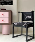 Leopard chair designer solid wood dining chair French medieval dining table chair armchair home retro backrest chair
