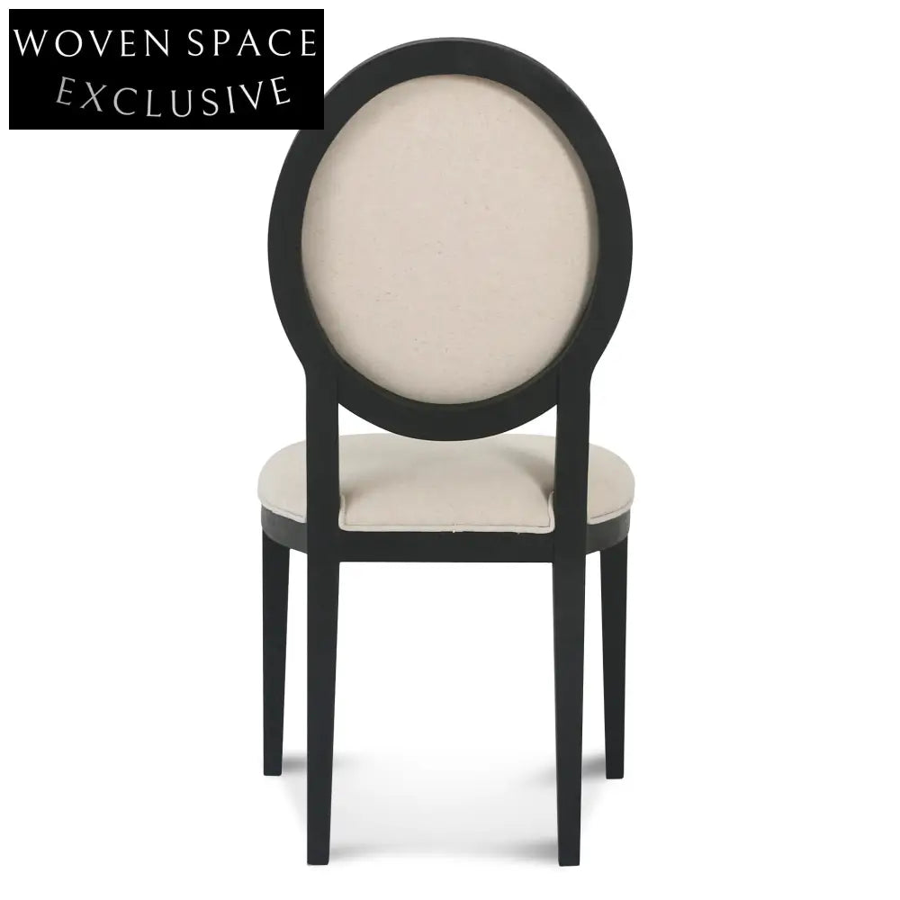 Light Beige Dining Chair - Black (Set of 2) Dining Chairs