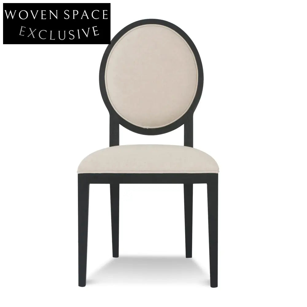 Light Beige Dining Chair - Black (Set of 2) Dining Chairs