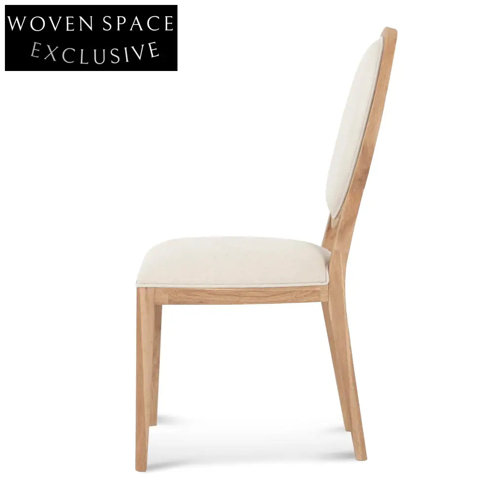 Light Beige Fabric Dining Chair - Natural (Set of 2) Dining Chairs