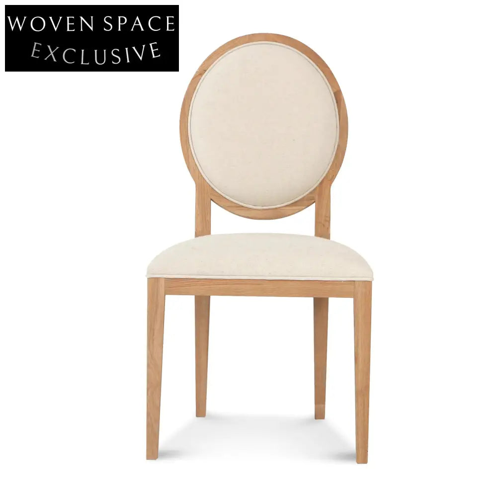 Light Beige Fabric Dining Chair - Natural (Set of 2) Dining Chairs