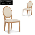 Light Beige Fabric Dining Chair - Natural (Set of 2)