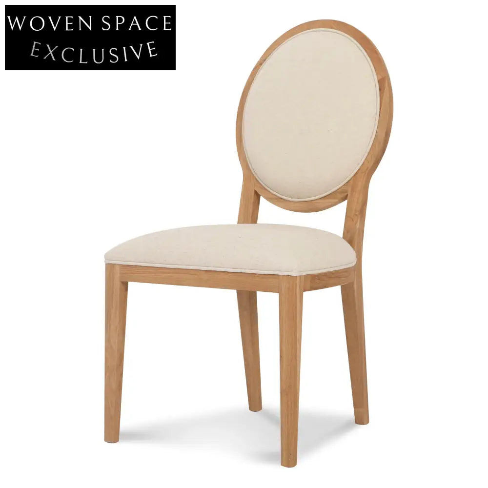 Light Beige Fabric Dining Chair - Natural (Set of 2) Dining Chairs