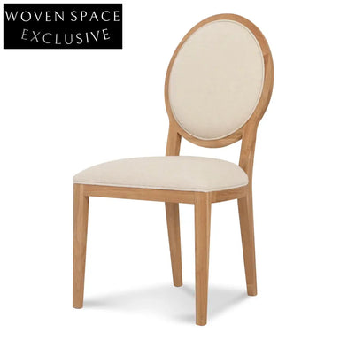 Light Beige Fabric Dining Chair - Natural (Set of 2) Dining Chairs