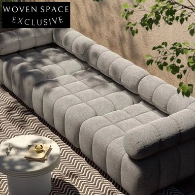 Light Luxury Cream Fabric Modern 3-Seat L-Shape Sectional Sofa Set