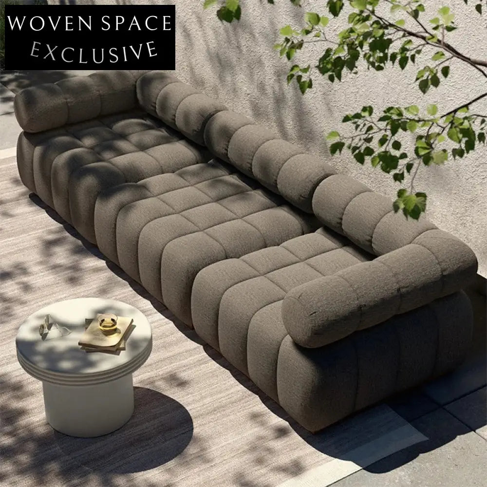 Light Luxury Cream Fabric Modern 3-Seat L-Shape Sectional Sofa Set