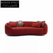 Light Luxury Curved Sectional Wood Frame Sofa with Comfortable Fabric