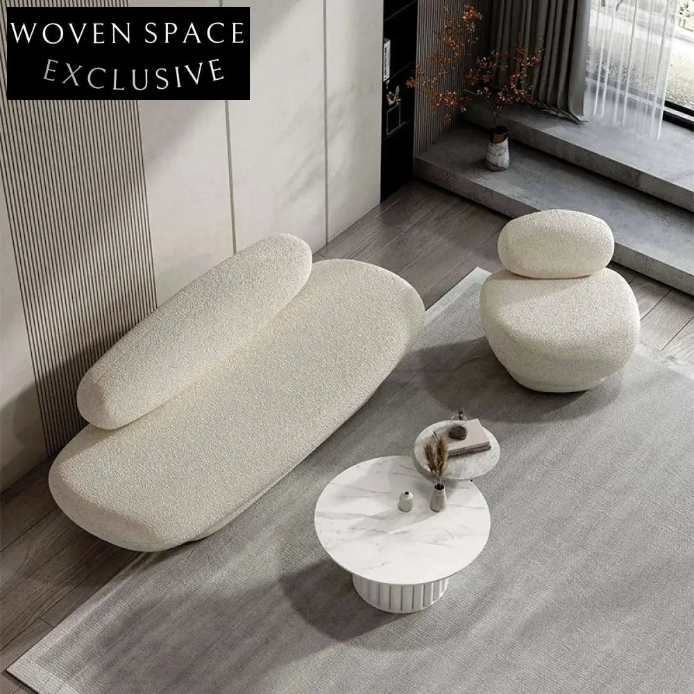 Light Luxury Modern Boucle Fabric Two-Seat Sofa for Stylish Living