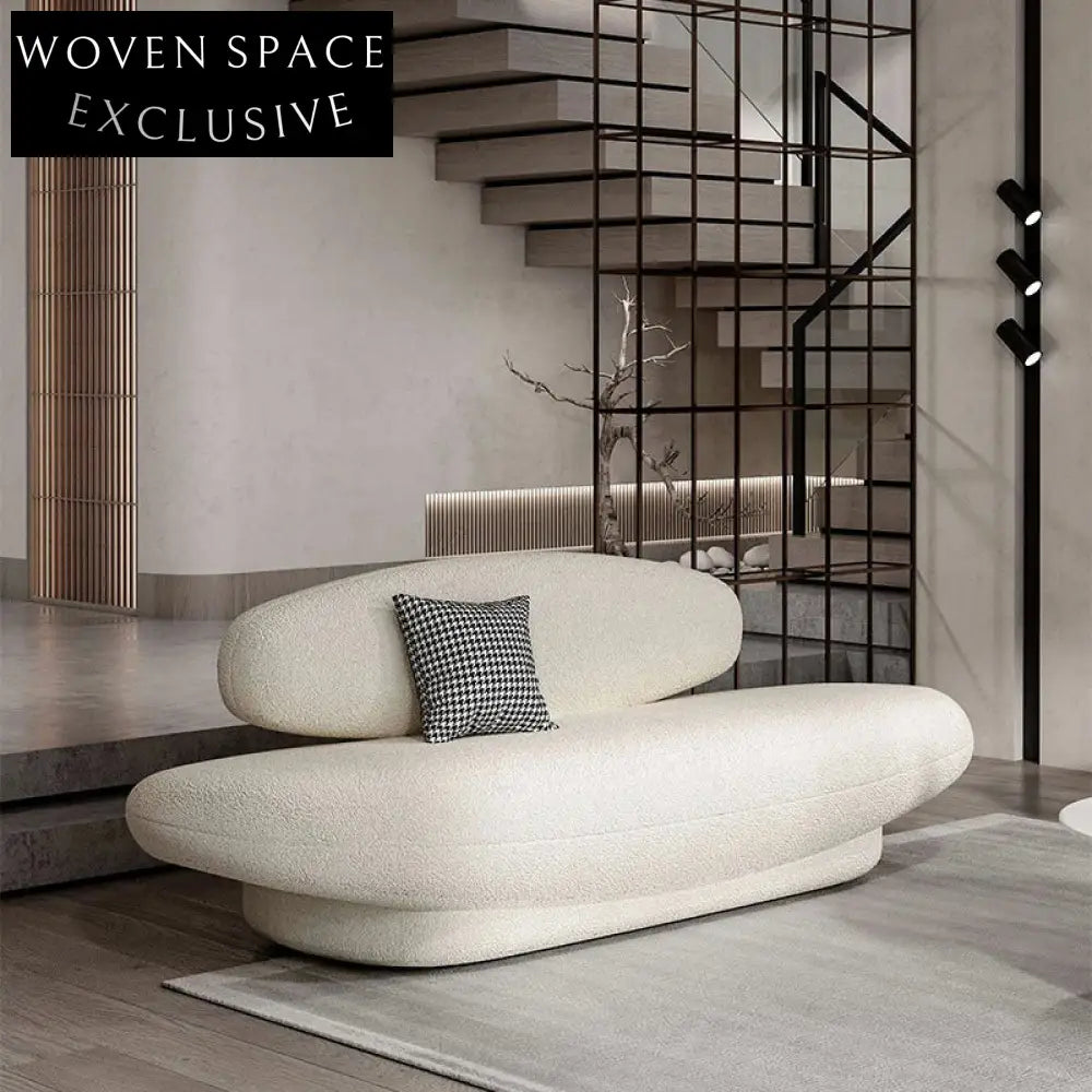 Light Luxury Modern Boucle Fabric Two-Seat Sofa for Stylish Living