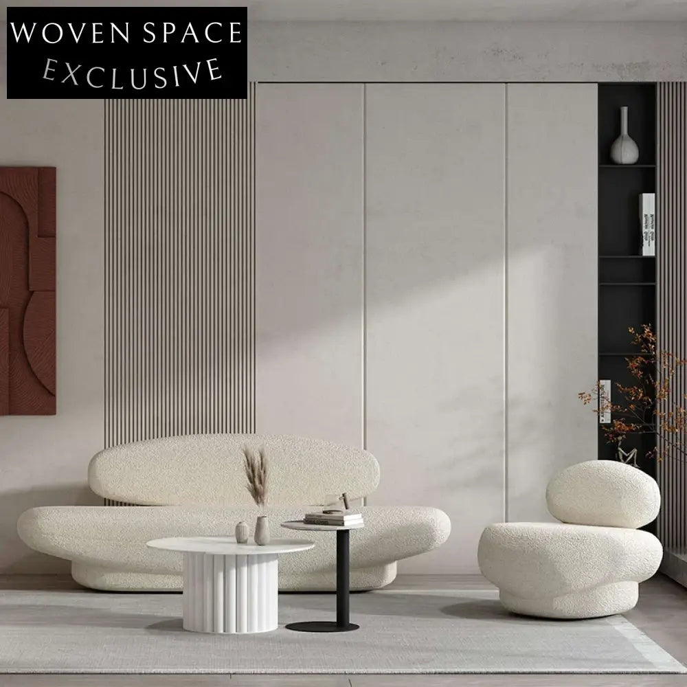 Light Luxury Modern Boucle Fabric Two-Seat Sofa for Stylish Living