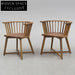 Light Luxury Retro Minimalist Solid Wood Curved Backrest Home Dining Chair