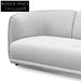 Light Texture Grey 3 Seater Fabric Sofa Sofas