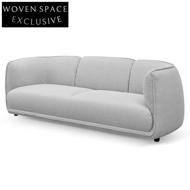 Light Texture Grey 3 Seater Fabric Sofa