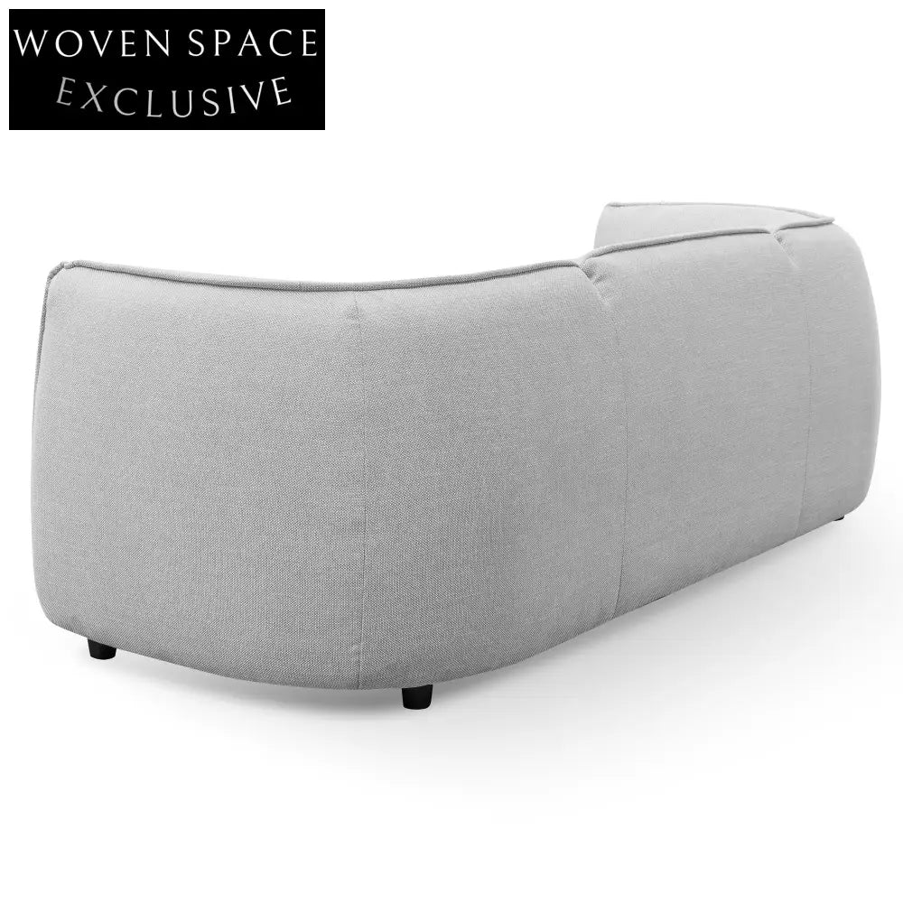 Light Texture Grey 3 Seater Fabric Sofa Sofas