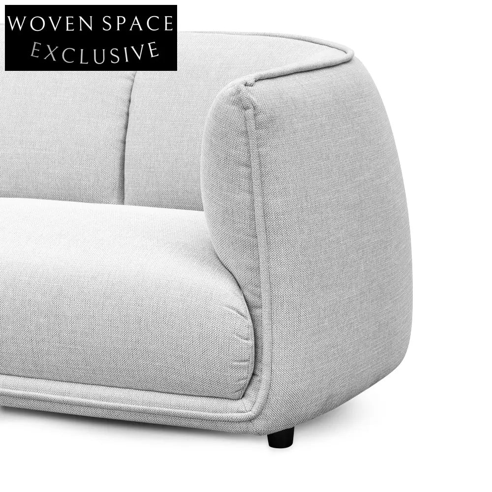 Light Texture Grey 3 Seater Fabric Sofa Sofas