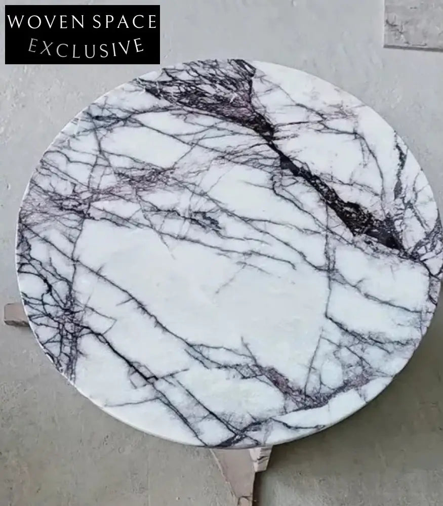 Elegant Tostone Greece Lilac White Marble Coffee Table for Modern Living Room