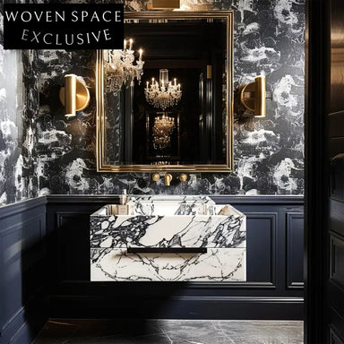 Lionnel Calacatta Viola Marble Wall-Mounted Bathroom Sink