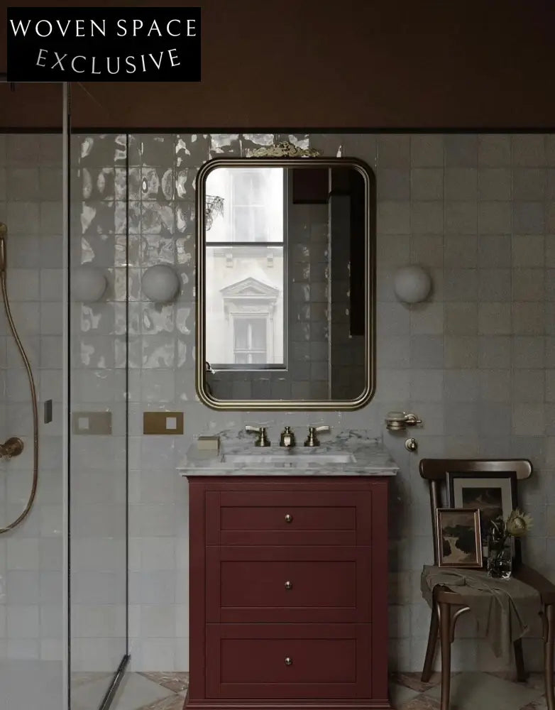 Lisette Burgundy Custom cabinet