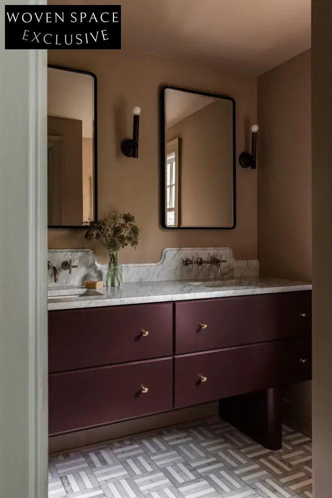 Lisette Burgundy Custom cabinet