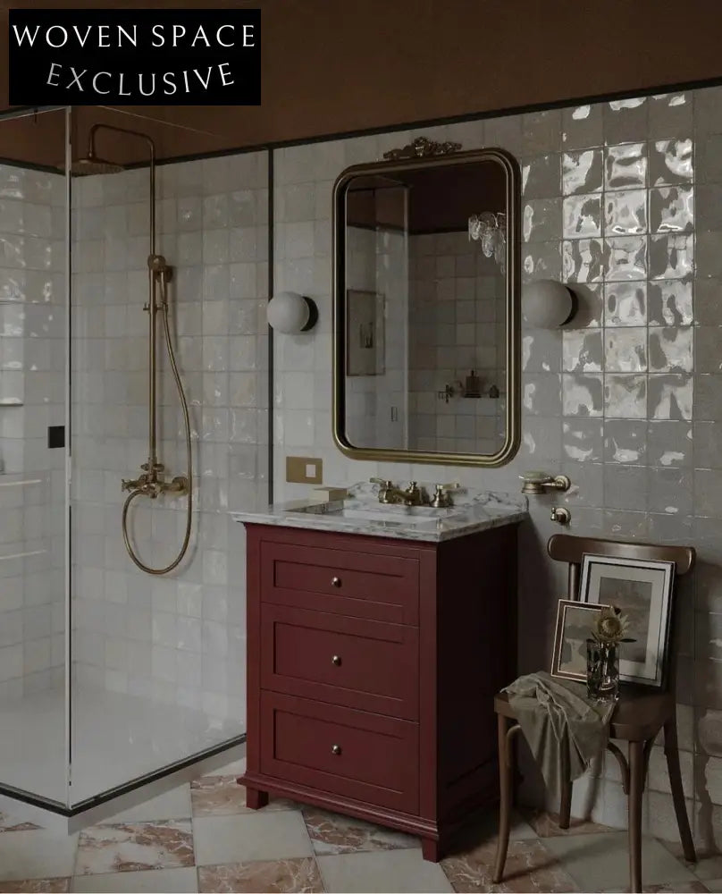 Lisette Burgundy Custom cabinet