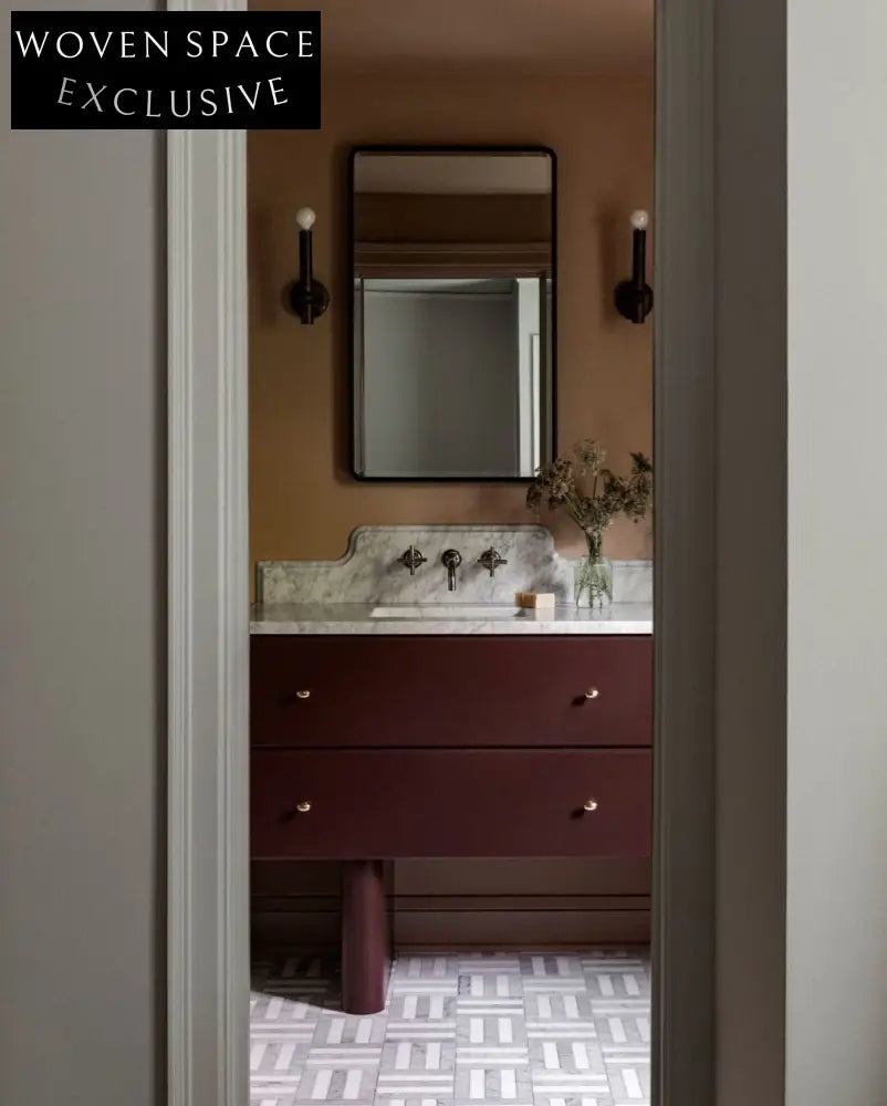 Lisette Burgundy Custom cabinet