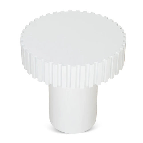 Alfaro 50cm Round Side Table - White