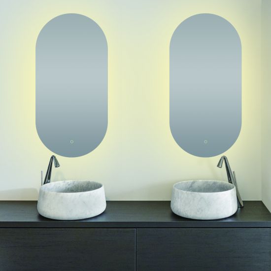Oval Shape Backlit LED Mirror 500x1000mm