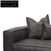 Loft 4 Seater Sofa with Cushion and Pillow - Shadow Grey Leather Sofas