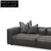 Loft 4 Seater Sofa with Cushion and Pillow - Shadow Grey Leather Sofas