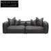 Loft 4 Seater Sofa with Cushion and Pillow - Shadow Grey Leather Sofas