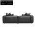 Loft 4 Seater Sofa with Cushion and Pillow - Shadow Grey Leather Sofas