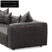 Loft 4 Seater Sofa with Cushion and Pillow - Shadow Grey Leather Sofas