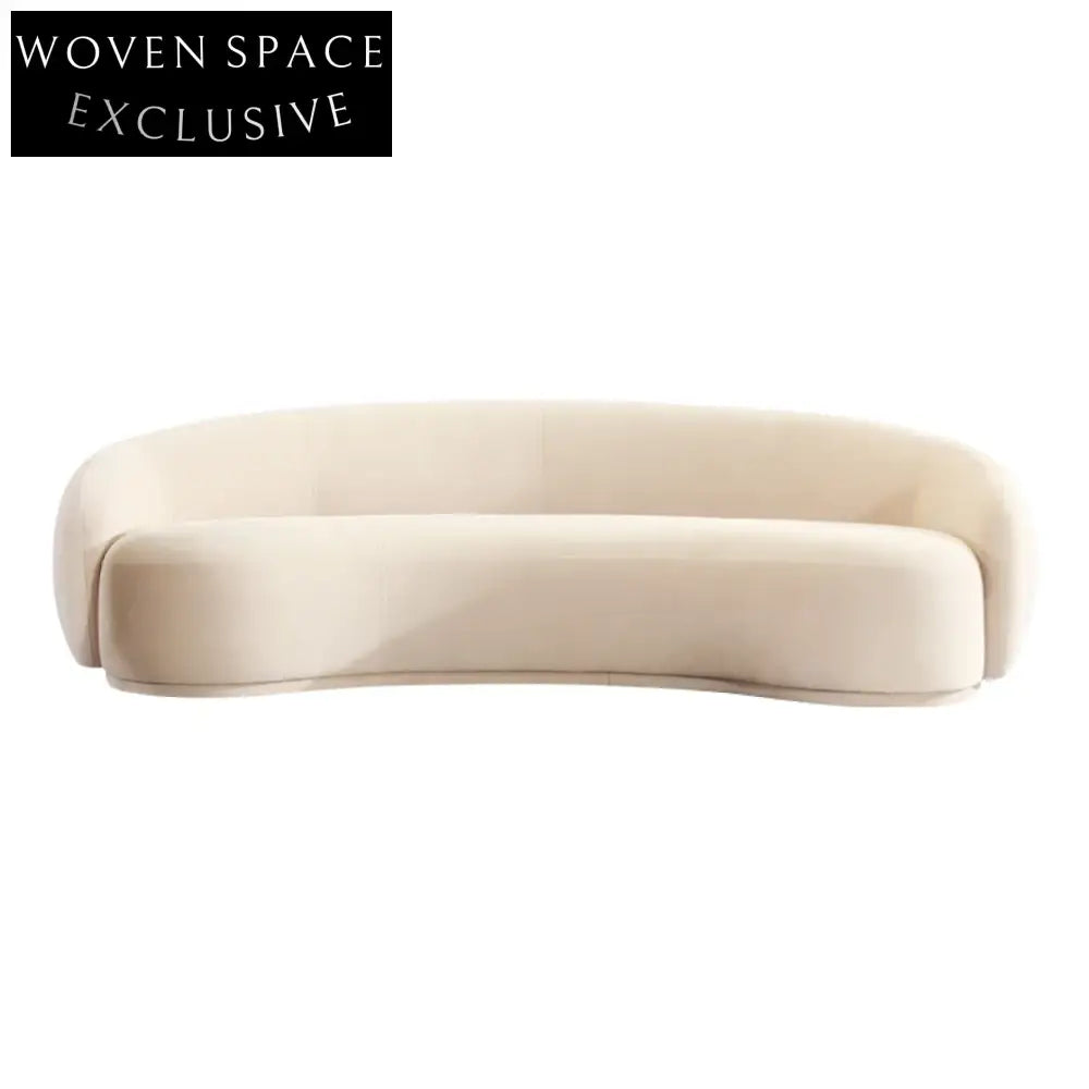 Long Modern Fabric Leisure Sofa for Cafe Shop and Living Rooms