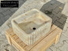 Lorenzo Calacatta ribbed Gold marble sink